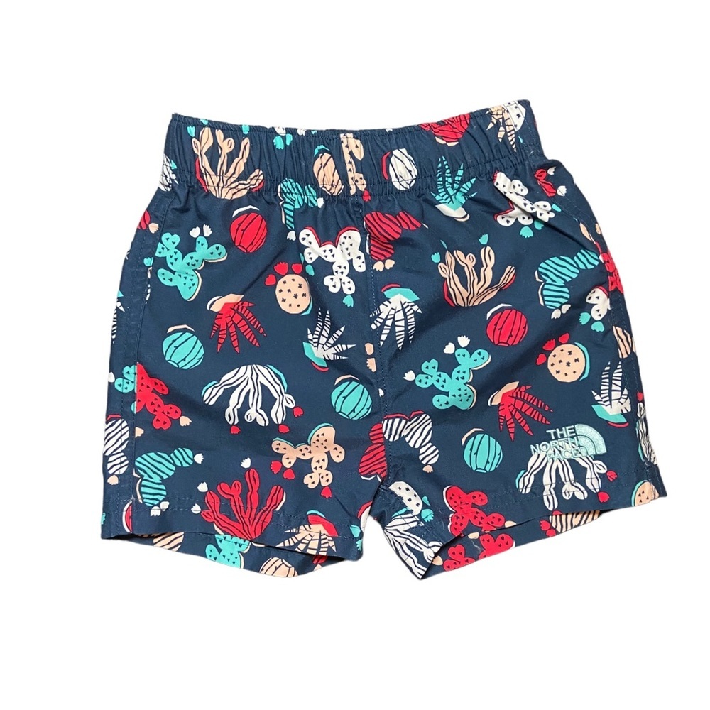 5/$25 The North Face Swim Trunks‎ 6-12 months blue beach pool seashells colorful - Picture 2 of 4